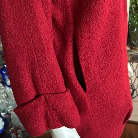 Dolce Vita Vintage Wool Blend Jacket Size XS/S Red with Black Lining - Picture 9 of 14